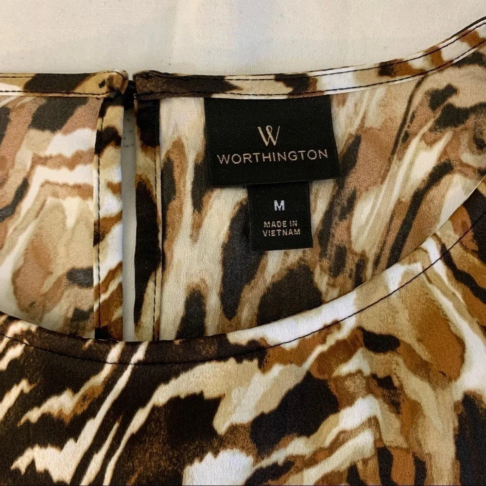 Worthington Animal Print Top